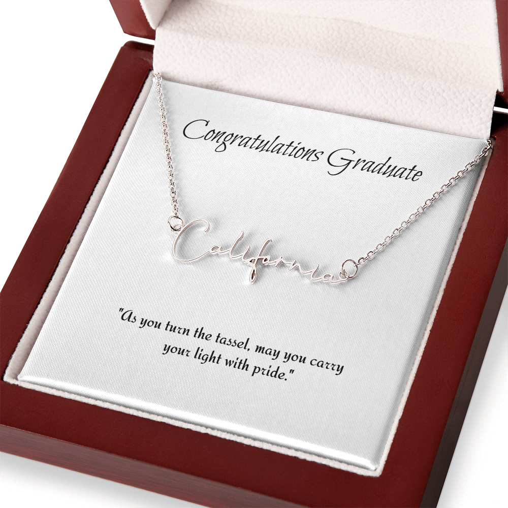 Graduation Personalize Name Necklace