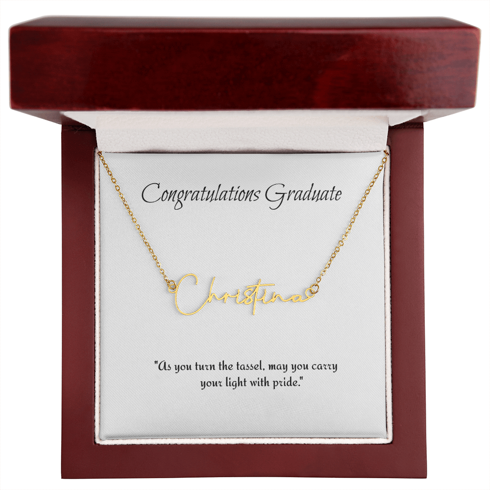 Graduation Personalize Name Necklace