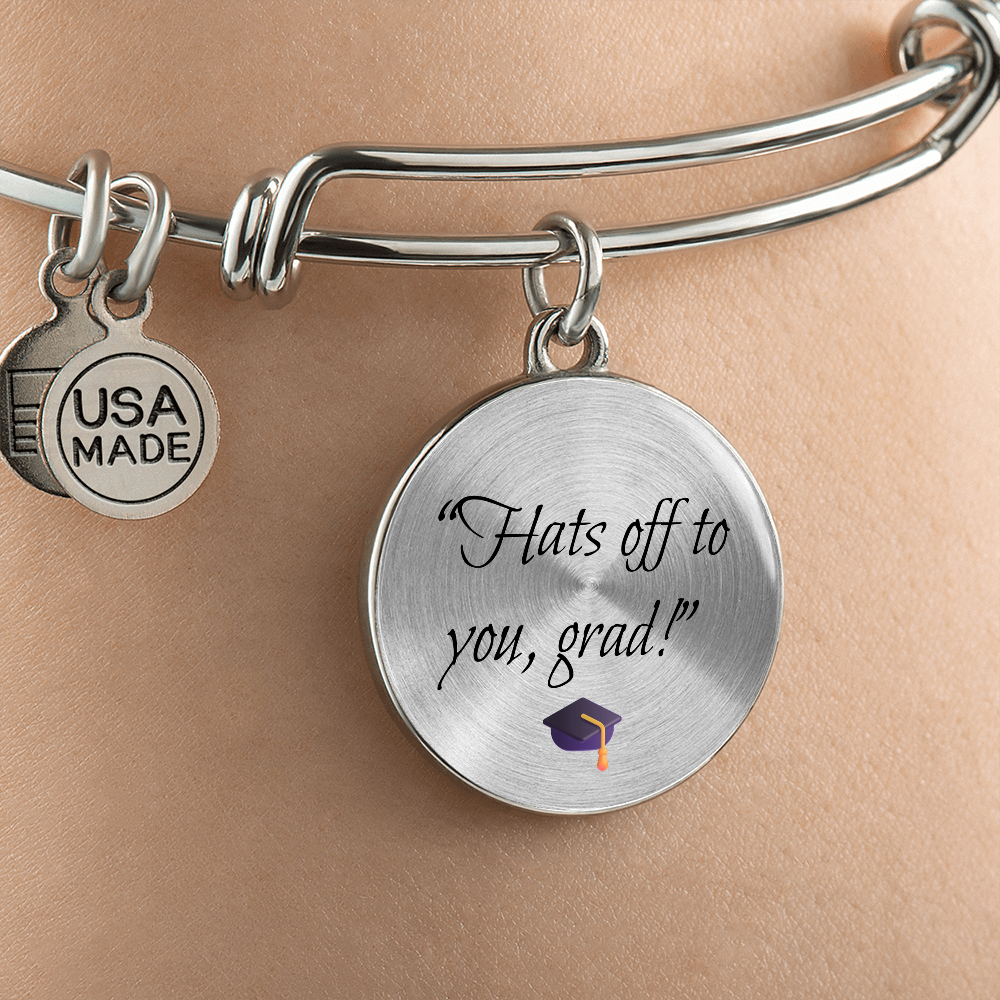 "Hats off to you, grad" Bracelet