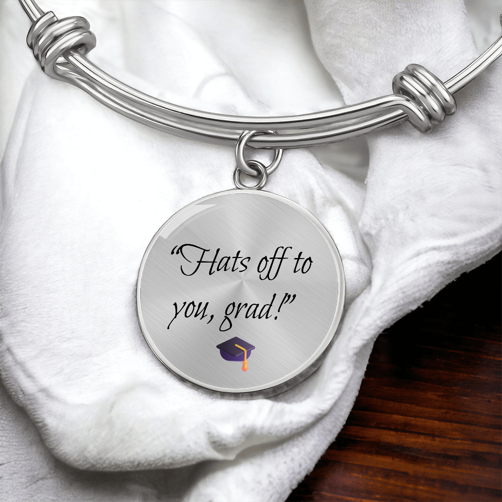 "Hats off to you, grad" Bracelet
