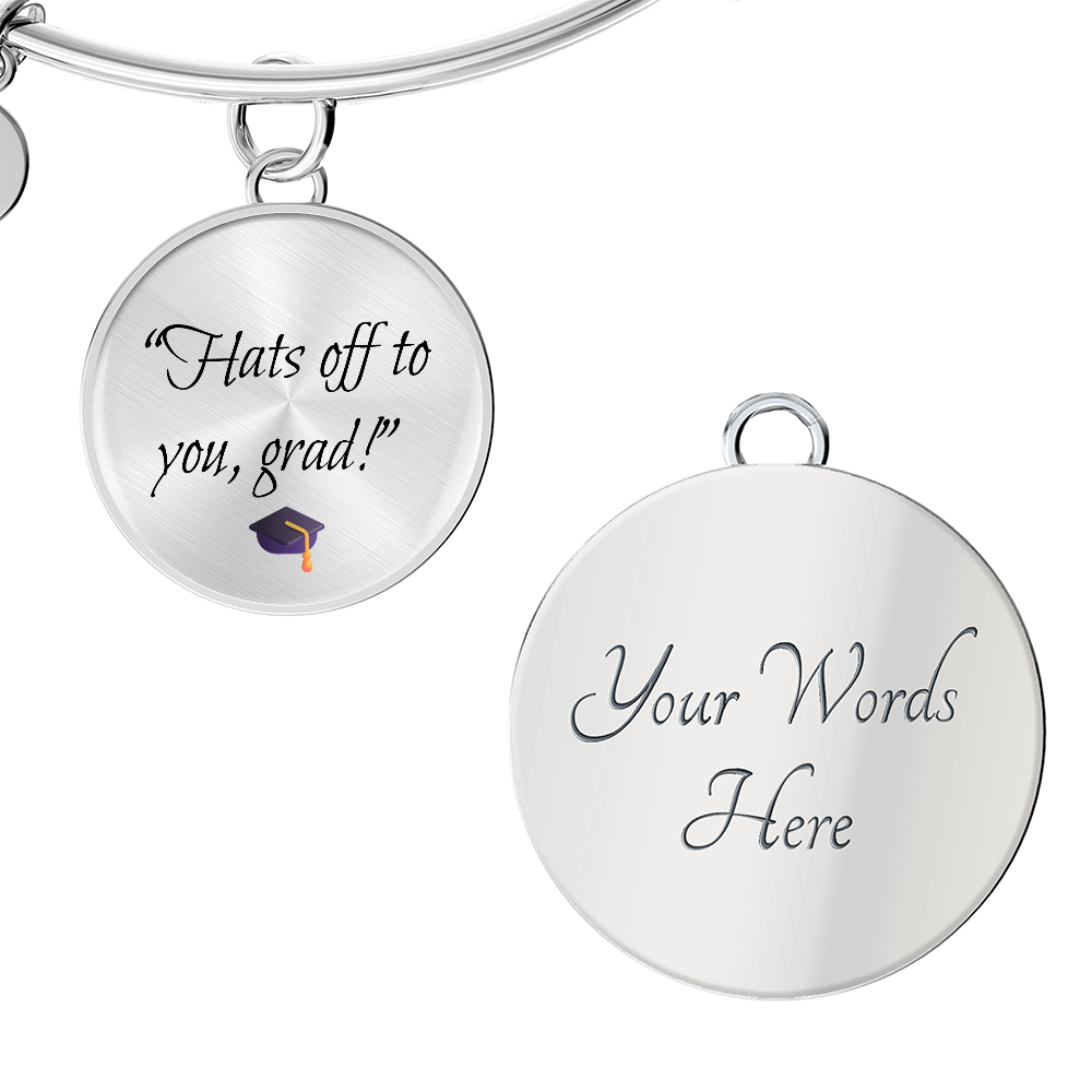 "Hats off to you, grad" Bracelet