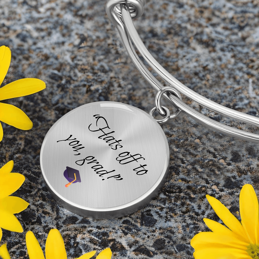 "Hats off to you, grad" Bracelet