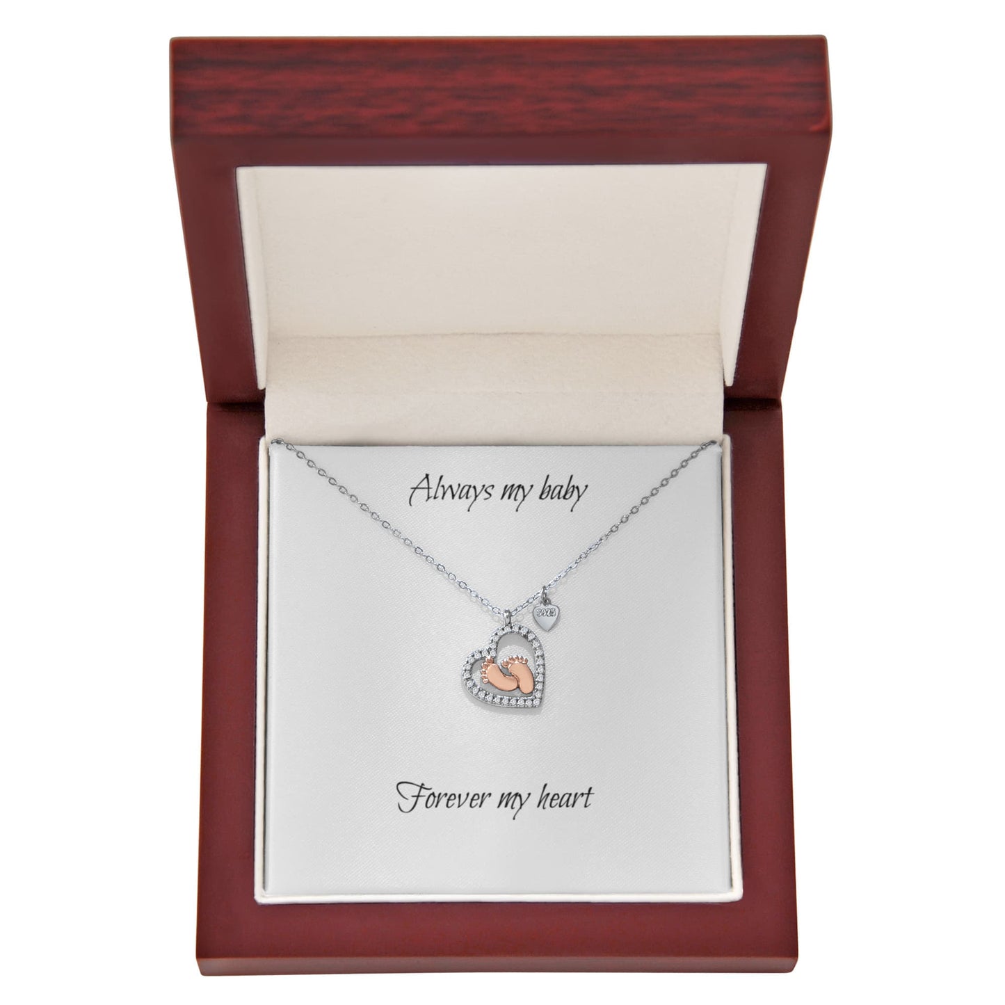 Mom and Baby Heart Necklace