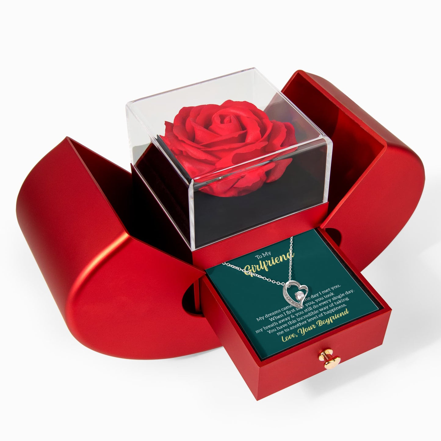 Girlfriend   Love Necklace and Heart Box set