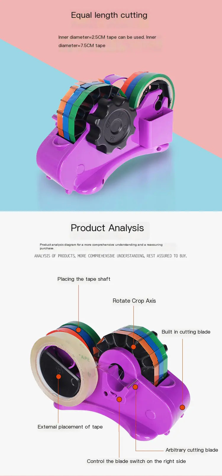 Multifunctional Tape Dispenser Set